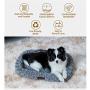 KEMULUS 20''/28''/35'' Padded Bolster Dog Crate Bed for Small Medium Large Dogs Self Warming Dog Pillow Bed Anti Slip Plush Pet Crate Pads for Cats and Dogs Mattress Sleeping Kennel Pads