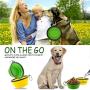 Kathy Large Collapsible Dog Bowls, 2 Pack Portable Foldable Cup Water Bowls with Carabiner Clip for Travel for Pet Cat Food Feeding