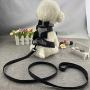 Newtensina 3pcs Bow Ties Bling Cute Dog Harness and Dog Collar with Lead for Dog