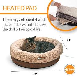 K&H Pet Products Thermo-Snuggle Cup Bomber - Indoor Heated Cat Bed