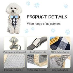 Weewooday 6 Pieces Small Dog Harness and Leash Set No Pull Pet Harness Soft Mesh Vest with Cute Bows Reflective Cat Collars Breakaway with Bell for Small Dogs and Cats