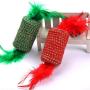Hengzhi Cat Scratch Feather Toy Kitten Candy Shape Sisal Rolling Play Toys Pet Supplies