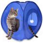 MYDEAL PRODUCTS Pop Up Instant Kitty Play and Sleep Tent with Portable, Foldable Design and Built in Toy for Cats, Kittens, and Other Small Animals!