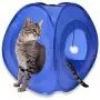 MYDEAL PRODUCTS Pop Up Instant Kitty Play and Sleep Tent with Portable, Foldable Design and Built in Toy for Cats, Kittens, and Other Small Animals!