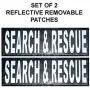 Doggie Stylz Set of 2 Reflective Search and Rescue Removable Patches with Hook Backing for Working Dog Harnesses & Vests. Durable and Interchangeable - Comes in 3 Sizes Small, Medium and Large
