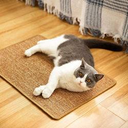 CCopnts Natural Sisal Cat Scratching Mat, Scratch Pad for Cat Grinding Claws & Protecting Furniture (15.75 in x 23.62 in)