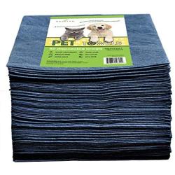 DAVELEN Disposable Pet Towels (50-Pack), Super Absorbent, for Small, Medium, Large Dogs & Cats | Paws, Fur, Body Use | Bleach and Dye Free, Hygienic, Ecofriendly | Towels Size: 31.5'' x 15.5'' (Black)