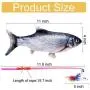 Salalish Floppy Fish Cat Toy, Moving Fish Toy, Interactive Flopping Cat Kicker Fish Toy, Wiggle Fish Catnip Toys, Electric Realistic Flipping Catfish Toy for Indoor Cats Pets Kitten Salalish Floppy Fish Cat Toy, Moving Fish Toy, Interactive Flopping Cat Kicker Fish Toy, Wiggle Fish Catnip Toys, Electric Realistic Flipping Catfish Toy for Indoor Cats Pets Kitten