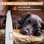 Dog Grooming Clippers with LED Light, Cat Dog Paw Clippers Pet Hair Trimmer, Rechargeable Wireless Design Low Noise Electric for Hair Around Face, Eyes, Ears, Paw, Rum