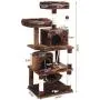 BEWISHOME Cat Tree Condo Furniture Kitten Activity Tower Pet Kitty Play House with Scratching Posts Perches Hammock MMJ01 BEWISHOME Cat Tree Condo Furniture Kitten Activity Tower Pet Kitty Play House with Scratching Posts Perches Hammock MMJ01