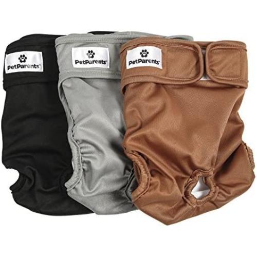 Pet Parents Washable Dog Diapers (3pack) of Doggie Diapers, Color: Princess, Extra Large Dog Diapers