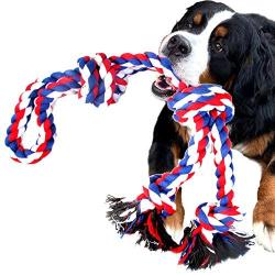 Youngever 3.5 Feet Dog Rope Toys for Aggressive Chewers, Tough Rope Chew Toys for XL, Large and Medium Dog, Indestructible Cotton Rope for Large Breed Dog Tug War Teeth Cleaning