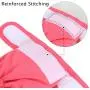 Luxja Reusable Female Dog Diapers with Extra Detachable Diaper Pads (Pack of 4), Washable Wraps for Female Dog (Gray + Green + Purple + Rose Red), M