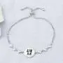 BEKECH Pet Groomer Gift Dog Groomer Bracelet Love Dog Paw Printed Slide Bracelet Adjustable Chain Jewelry Gift Dog Salon Gift Dog Grooming Gift