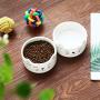 Kurrajong Farmhouse Set of 2 Ceramic cat Bowls - 4.5'' Wide x 2'' high - one for Water and one for Food - Cute cat Bowls and so Unique