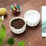 Kurrajong Farmhouse Set of 2 Ceramic cat Bowls - 4.5'' Wide x 2'' high - one for Water and one for Food - Cute cat Bowls and so Unique Kurrajong Farmhouse Set of 2 Ceramic cat Bowls - 4.5'' Wide x 2'' high - one for Water and one for Food - Cute cat Bowls and so Unique