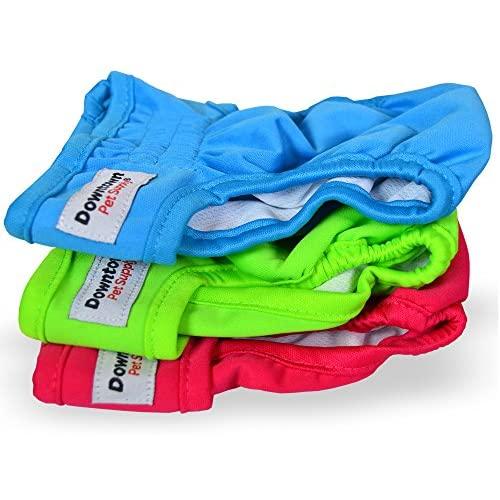 Downtown Pet Supply Extra Absorbent Female Washable Dog Diapers - Great for Puppy Training and Adult Dogs (Small, Medium & Large)