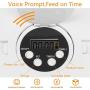 thanksky Automatic Dog Feeder Cat Food Dispenser, Dry or Wet Pet Feeder Automatic, 6 Meal Trays with Portion Control, LCD Smart Programmable Clock(Dark Grey)