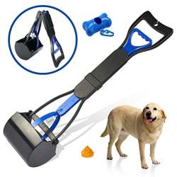 CALHNNA 2021 Upgraded Non Breakable Pooper Scooper for Small Medium Large Dogs with Long Handle, Pet Travel Foldable Pooper Scooper with Bag,Easy to Use for Grass, Dirt, Gravel Pick Up