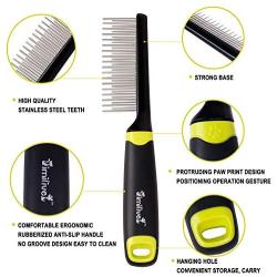 Dogs Grooming Dematting Comb Detangling Deshedding Tool Steel Cats Hair Comb