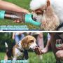 LC-dolida Dog Water Bottle for Walking, 3-IN-1 Portable Pet Travel Water Bottle Dispenser with Drinking Feeder and Food Container, Portable Dog Bowl Water Bottle for Puppy Cats Pet, Food Grade Plastic
