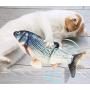 baikangsheng Cat Kicker Fish Toy Realistic Plush Simulation Moving Fish Electric Cat Toy, Funny Interactive Pets Chew Bite Supplies for Cat/Kitty/Kitten Fish Flop Cat Toy That Moves Catnip Toys(1pcs)