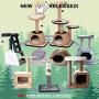 PetPals Cat Tree Cat Tower for Activity with Tunnel and Toy Ball, Gray