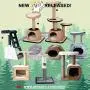 PetPals Cat Tree Cat Tower for Activity with Tunnel and Toy Ball, Gray