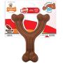 Nylabone Ergonomic Hold & Chew Wishbone Power Chew Durable Dog Toy Bison Flavor