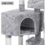 BEWISHOME Multi-Level Cat Tree Condo with Sisal Scratching Posts, Perches, Houses, Hammock and Baskets, Cat Tower Furniture Kitty Activity Center Kitten Play House MMJ05