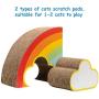 Hollypet Cat Scratcher, 2 in 1 Cat Scratch Pad, Kitten Lounge Bed, Premium Recyclable Corrugated Cardboard