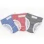 SiNetGuy Washable Female Dog Diapers (3pack), Premium Reusable Leakproof Puppy Stripe Nappies Highly Absorbent with Strong & Flexible Velcro for Doggie in Heat