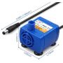 Kutoraworks Replacement Pump for Veken 84 oz/2.5 L Cat Water Fountain and isYoung 54 oz Cat Fountain with Cleaning Brush