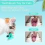 pawstrip Windmill Cat Toy, Pet Interactive Training Teasing Toys, Catnip Turntable Cat Toothbrush Interactive Cat Toy with Suction Cup and Light Balls