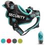 Petties&Sweeties No Pull Dog Harness, Reflective Adjustable Soft Padded Vest Unique Colors,with a Easy Control Training Handle,with Poop Bags Blue