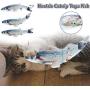 baikangsheng Cat Kicker Fish Toy Realistic Plush Simulation Moving Fish Electric Cat Toy, Funny Interactive Pets Chew Bite Supplies for Cat/Kitty/Kitten Fish Flop Cat Toy That Moves Catnip Toys(1pcs)