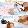 Dog Nail Grinder,Low Noise 2 Speed Professional Pet Nail Trimmers Nail Grinder with 3 Types of Grind Ports Rechargeable Painless,Suitable for Grooming and Trimming Small, Medium & Large Cats&Dogs