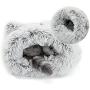 HIPIPET Cat Sleeping Bag Self Warming Cozy Plush Pet Bed Washable Cat Beds for Indoor Cats Cave Warmer for Small Large Cats