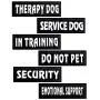 DERUILA Reflective Dog Patches with Hook Backing -Service Dog, in Training, Do Not Pet, Emotional Support, Therapy Dog, in Training for Animal Vest Harnesses, Collars, Leashes Dog Patches DERUILA Reflective Dog Patches with Hook Backing -Service Dog, in Training, Do Not Pet, Emotional Support, Therapy Dog, in Training for Animal Vest Harnesses, Collars, Leashes Dog Patches