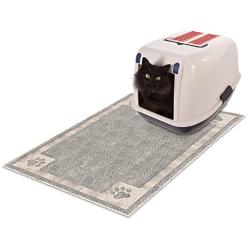 Non Slip Litter and Food Mat for Cats and Dogs- Floor Protecting Pad for Food Bowls and Kitty Litter- BPA and Phthalate Free By PETMAKER