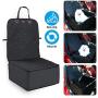 Pettom Pet Bucket Seat Cover Booster Seat 2 in 1 Deluxe Dog& Cat Front Seat Cover for Cars Non- Slip Backing Waterproof (Black)