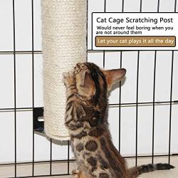 Petter Cat Scratching Post, Sisal Cat Scratcher Climber Wall Cat Scratching Post Cage Mounted Sisal Scratcher for Cats Space-Saving Scratch Post