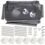 Kitty Sunny Seat,Cat Window Perch Cat Window Bed Hammock Up to 44lb Can Be Installed on Small Window Soft Mats, for Large Cat and Kitten (Double Layers, Black)