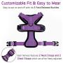 rabbitgoo Cat Harness and Leash for Walking, Escape Proof Soft Adjustable Vest Harnesses for Cats, Easy Control Breathable Reflective Strips Jacket, Purple, S(Chest: 18'' - 20'')