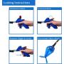Doggie Walk Bags Dog Pooper Scooper for Large Dogs, Heavy Duty, Made in USA, Lightweight Metal Material, Folds in Half, Self Standing, Adjustable Strap, Blue Scented Tie Handle Dog Poop Bags Included