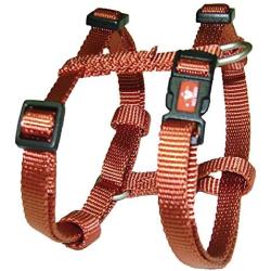 Hamilton B CFA LGRB Adjustable Comfort Dog Harness Fits Chest Size 30 to 40-Inch with Brushed Hardware Ring, Large, Red Brick