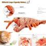 LaoNa Flippity Lobster Cat Toy Electric Moving Cat Fish Catnip Toy Plush Interactive cat Toys Funny Pets Pillow for Indoor Kitten (2 Pcs)