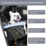 LIMETEK Pet Car Booster Seat, Elevated Car Seat for Dogs with Metal Frame Construction, Lookout Dog Car Seats for Small Dogs Pets Up to 25Lbs