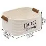 Geyecete Square Dog Toy Basket Storage Cotton Rope Storage Basket Pet/Pet Toy and Accessory Storage Bin Doy Toy Box