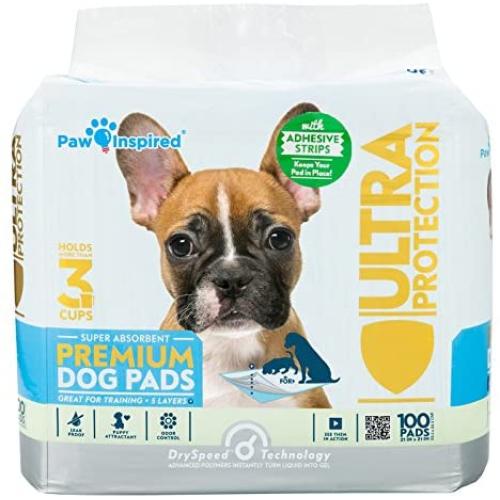 Paw Inspired Pet Training and Puppy Pads Ultra Protection Bulk (Adhesive Strips, 100 Count) Paw Inspired Pet Training and Puppy Pads Ultra Protection Bulk (Adhesive Strips, 100 Count)